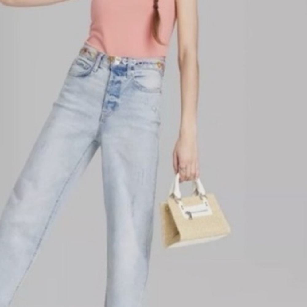 NWT Wild Fable Jeans Size 0 High Rise Straight Leg